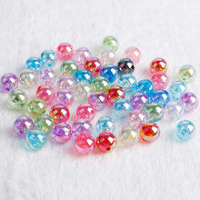 Hot 6MM 8MM 10MM 12MM AB Random Mix Color Round Acrylic Bead Loose Spacer Beads For Necklace Bracelet DIY Jewelry Finding Making 2024 - buy cheap