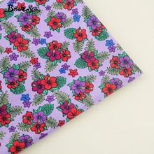 Booksew 100% Cotton Poplin Fabric Flower Design Tissue Tecido Purple Soft Quilting Home Textile For Dress Clothing Craft Tildas 2024 - buy cheap