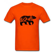 2018 самая дешевая модная футболка с медведем, Мужская футболка с коротким рукавом, мужские футболки с принтом Сибирского медведя и лисы в стиле ретро, Повседневная забавная футболка 2024 - купить недорого