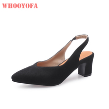 Sandalias formales elegantes para mujer, zapatos de oficina de tacón alto, talla grande 3, 10, 30, 43, 45 y 48, color negro y Beige, WB920 2024 - compra barato