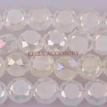 Hotsale 700Pcs/lot 8MM White AB Flat Round Lampwork Crystal Glass Beads Craft Beads For Jewelry Making Cute Bracelet DIY Beads 2024 - buy cheap