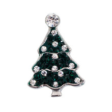 Accesorios de joyería intercambiables con cristal de árbol de Navidad, botón a presión de jengibre, compatible con pulseras de broches de 18-20mm, BT4380-4 2024 - compra barato
