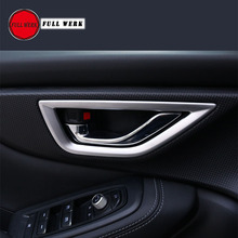 4 шт./компл. ABS Автомобильная внутренняя дверная ручка отделка Декоративная рамка наклейка для Subaru Forester 19 аксессуары для литья под интерьер 2024 - купить недорого