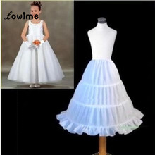 Fast Shipping White 3 Hoops Kids Crinoline Children Petticoat For Flower Girl Dress Cheap Bridal Underskirt Wedding Accessories 2024 - buy cheap