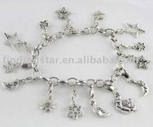 5pcs  Tibetan silver Star moon Charm bracelets #20004 2024 - купить недорого