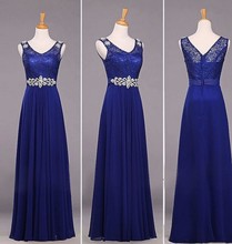 Vestido De noche largo con espalda descubierta para mujer, traje Sexy con cuentas De encaje azul, elegante, hasta el suelo, para fiesta y graduación, 2017 2024 - compra barato