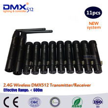 DHL Бесплатная доставка DMX сценический беспроводной 3-контактный Штекерный передатчик и гнездовой приемник dmx 512 контроллер 2024 - купить недорого
