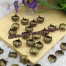200pcs/Lot 8mm Bronze Round Studs And Spikes For Clothes Metal Prongs DIY Clothing/Leather crafts Deco.Supplier 2024 - buy cheap