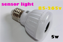 1PCS NEW arrive 5W E27 110/220V LED Infrared infrared body sensor light White Light Bulb Lamp Motion Led Bulb sensing bulb white 2024 - buy cheap