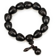 Natural Lightning Stroke Jujube Vintage Wood Buddhism Prayer Heart Beads Bracelets Men Women Six Words Mantra Tibetan Jewelry 2024 - buy cheap