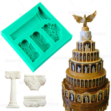 Molde de silicone de pilar romano, molde de fondant, ferramentas de decoração de bolo, chocolate, pasta de goma, confeitaria, acessórios de cozinha 2024 - compre barato