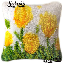 latch hook rug pillow kits 3d mat sets tulip cushion blanket cross stitch kits embroidery yarn handicraft needlework sets 2024 - buy cheap