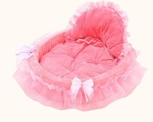 pink green Princess nest high elastic sponge tent lace washable kennel nest cradle Dog House Dog pet Cat Bed for small dogs 2024 - buy cheap