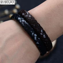 Handmade 925 Silver Leather Bracelet 925 Sterling Leather Man Bracelet Fine Leather Braided Bracelet Man Bangle 2024 - buy cheap