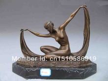 9 Western Classical Art Pure Bronze Copper nude dance maiden woman Statue 2024 - buy cheap