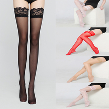 Brand Women Lady Black Sexy Thigh High Stocking Tights Hold Ups Sheer Temptation Lace Mesh Hosiery Silicone Anti-slip Stocking 2024 - buy cheap