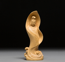 Exquisite Buddha carving statue Goddess handmade solid boxwood craft Guanyin Feng shui Decoration wood carving Buddhism decors. 2024 - buy cheap