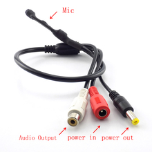 DC 12V Sound Monitor Audio Pickup Mini Pickup Audio Microphone RCA Power Cable for Cctv Security Camera DVR Video Surveillance 2024 - buy cheap