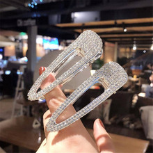 1PC Full Crystal Rhinestone Women Girls Elegant Geometric Alloy Hair Clips Barrettes Headwear Hairpins Female Hair Accessories 2024 - buy cheap