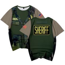 Summer Fashion Cool 3d T Shirts Military Uniform SHERIFF Printed Casual Men Women T-shirt Top Short Sleeve 3D T-shirts Tee Shirt 2024 - buy cheap