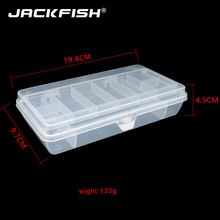 Jackfish duplo push pvc caixa de equipamento de pesca isca ganchos caixa isca 5 compartimento ferramenta de pesca enfrentar caixa de classificação para pesca 2024 - compre barato