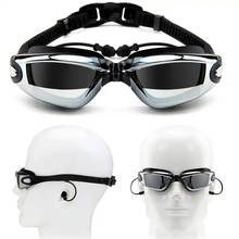 Gafas de natación para miopía para hombres y mujeres, lentes impermeables ópticas con tapón para los oídos, profesionales, de silicona, antiniebla 2024 - compra barato