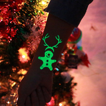 New Year 2021  Temporary Luminous Christmas Tattoo Stickers Merry Christmas Decorations for Home Noel Navidad 2021 Xmas Gift,Q 2024 - buy cheap