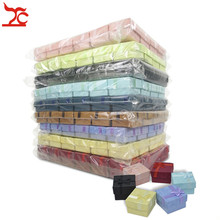 Wholesale 240Pcs Colorful Paper Jewelry Gift Case Ribbon Ring Earring Stud Assorted Storage Organizer Package Gift Box 4*4*3cm 2024 - buy cheap