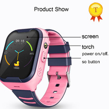 real Waterproof 4G band internet Smart phone watch Remote monitor GPS Kids Child baby torch watch SOS Video Call steps Tracker 2024 - buy cheap