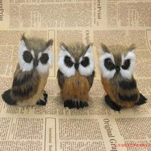 3 pieces a set cute simulation owl toys plastic&fur small owl models gift about 8x6x10cm a4 2024 - buy cheap