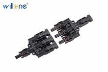 Willone 5 pair free shipping 1 to 3 T branch cable connector.1Male+3Female&1Female+3Male Three Branch Solar Connector 2024 - buy cheap