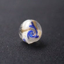 10pcs/lot 12mm 14mm Lampwork Glass Beads With Cobalt Blue Gold rotation for  earring necklace making 2024 - buy cheap