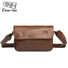 Three-box Leather Men Bag Fashion Messenger Bag Brand Design High Quality Casual Crossbody Shoulder Bag Vintage Handbags 2024 - buy cheap