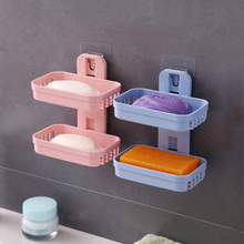 Double Layers Soap Box Kitchen Tools Bathroom Accessories Soap Dish Suction Holder Storage Basket Soap Box Stand cup soap rack 2024 - buy cheap