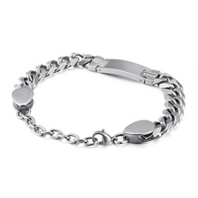 Pulsera de acero inoxidable para hombre y mujer, brazalete con personalidad, tendencia 2024 - compra barato