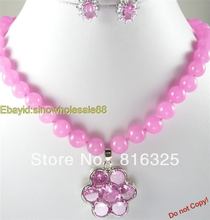 hot sell new - Fast SHIPPINGFashion Set Pink stone Necklace Earring a10212 (A0511) 2024 - buy cheap