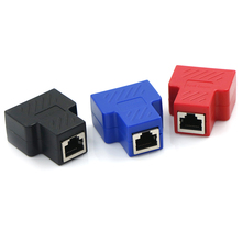 RJ45 Сплиттер Адаптер 1 до 2 двойной LAN разъем Ethernet сетевые соединения сплиттер адаптер для PCB платы сварки синий черный красный 2024 - купить недорого