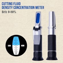 Portable 0-80% Refractometer Cutting Fluid Density Concentration Meter Emulsion Detector Quenching Liquid Density Meter 2024 - buy cheap