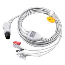 Бесплатная доставка Универсальный AAMI 6 контактов цельный 3 провода ЭКГ монитор Кабельные Зажимы для монитора Mindray PM7000/8000/9000 AHA. ТПУ 3,6 м 2024 - купить недорого