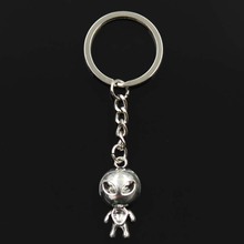 Fashion Alien Et 31x15mm Pendant 30mm Key Ring Metal Chain Silver Color Men Car Gift Souvenirs Keychain Dropshipping 2024 - buy cheap