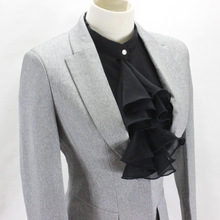 Retro court chiffon shirt collar professional suit decorative black White Black Tie Vintage Detachable Collar False Collier 2024 - buy cheap