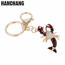Fashion Shrimp Keyring Jewelry Fashion Crayfish Pendant Keychain Women Bag Charm Pendant Keyring Accessories Gift 2024 - buy cheap