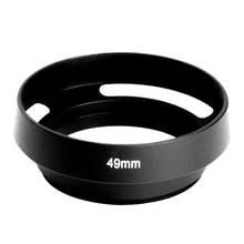 49mm Black Vented Curved Metal camera lens Hood for Leica M for Pentax for S&ny for Olympus For canon nikon 2024 - buy cheap