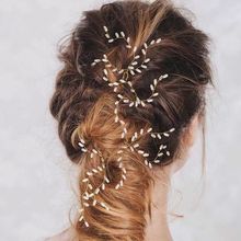 Pérola strass varas de cabelo casamento acessórios de cabelo cor prata grampos de cabelo planta nupcial pinos de cabelo ornamentos 2024 - compre barato
