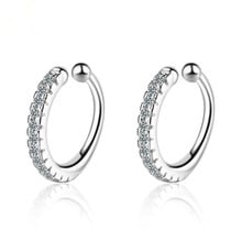 Round Zircon Ear Clip Earless Hole Earrings For Women Trend Creative Party Gifts Jewelry oorbellen SAE361 2024 - buy cheap