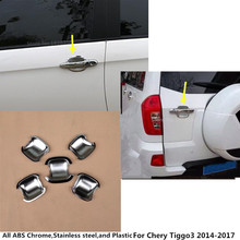 Embellecedor de ABS cromado para puerta trasera de coche, palo moldura para paneles de luz de capó, para Chery Tiggo Tiggo3 3 2014 2015 2016 2017 2018, 5 uds. 2024 - compra barato