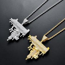 Iced Brass CZ Big Pendants men's hip hop jewelry necklace party gift CN140 2024 - buy cheap