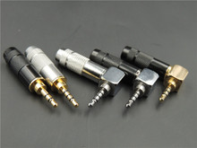 Conector de Audio estéreo de 2,5mm, 3 polos, 4 polos, conector macho de ángulo recto, Cable de soldadura de Audio 2024 - compra barato