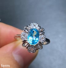 KJJEAXCMY-Anillo de Plata de Ley 925 con Topacio natural, joyería fina con incrustaciones, Gema sencilla, diosa diente de león 2024 - compra barato