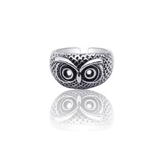 Anéis de metal de prata de prata para homens de clube noturno unissex anéis ajustáveis jóias 2024 - compre barato